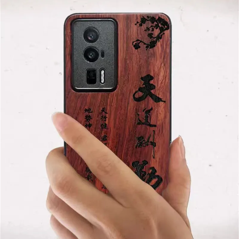 Natural Wood Case For Xiaomi POCO F5 F6 Pro Wood tpu protective cover Case For POCO X6 pro 5G Funda