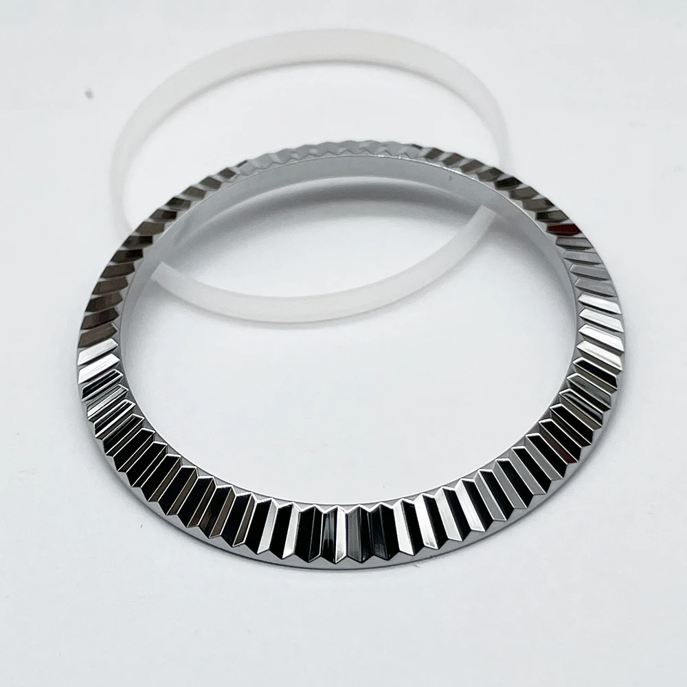 Top Fluted Bezel Inserts 41mm Fit to DJ Watch Case Gold Silver Rosegold Stainless Steel Case Outer Ring Mod Replace Parts