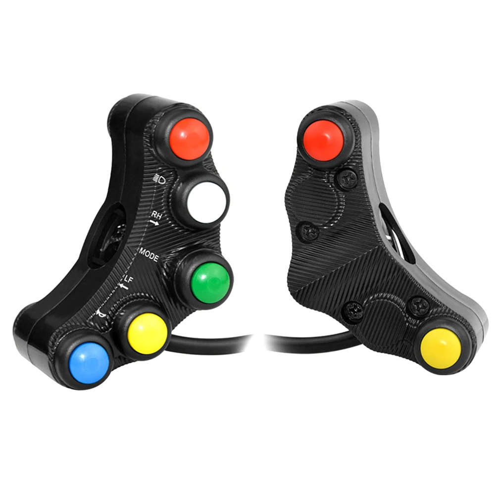 Universal 5 Button/7 Button Multifunctional Motorcycle Switch Race Bikes Motorcross Electric Bike Scooter 22mm Handlebar Switch
