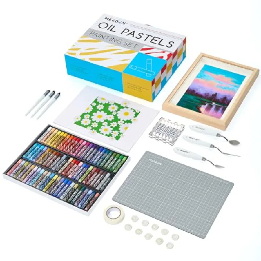 

Soft Oil Pastels Set: 102Pcs Oil Pastel Kit with 72 Colors and 6 White Pastel - All in One Oil Crayons with Paper Palette Knife