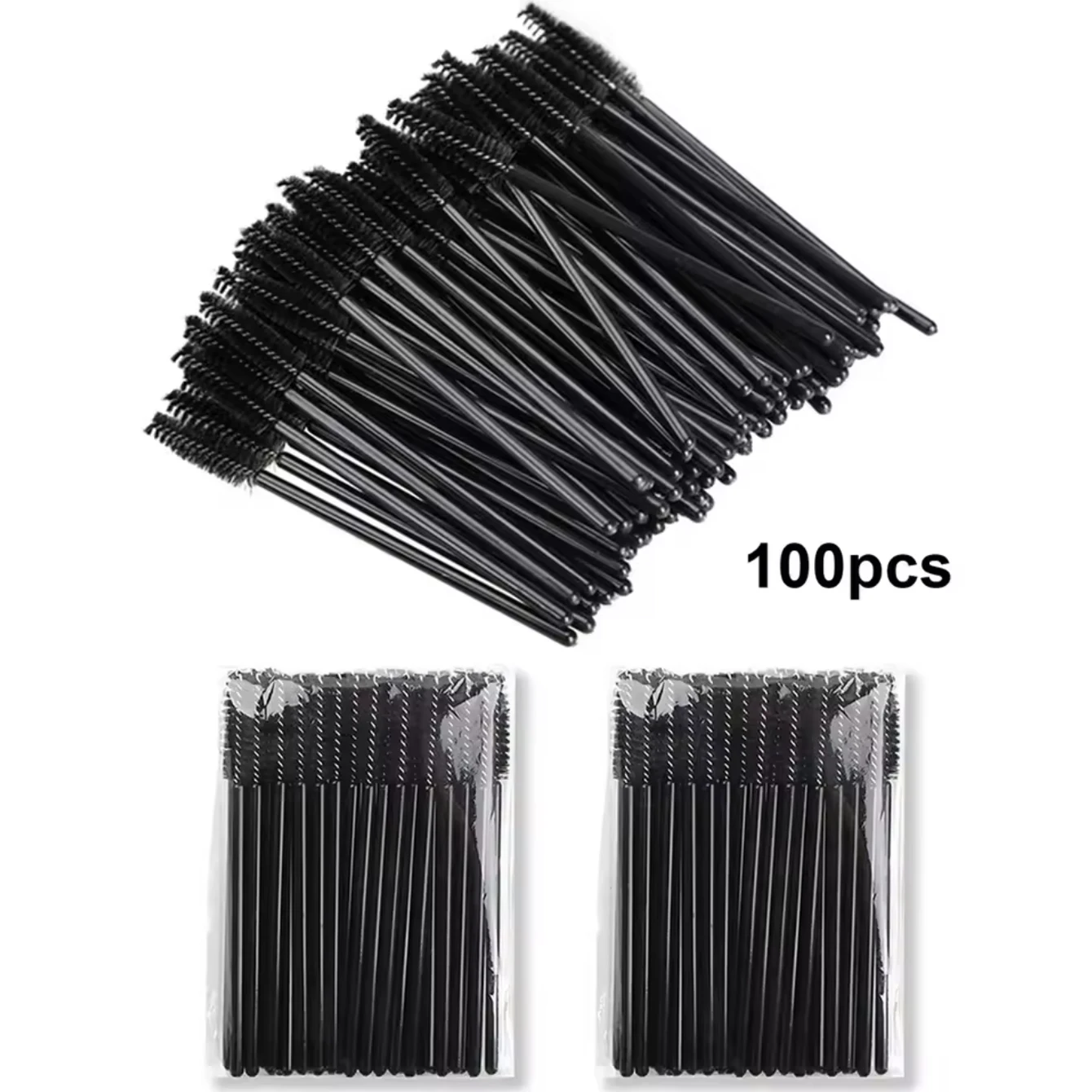 100pcs For Eyelash Extension Makeup Disposable Eyelash Brushes Micro Lash Mascara Wands Combs Wholesale Cosmetic Tools