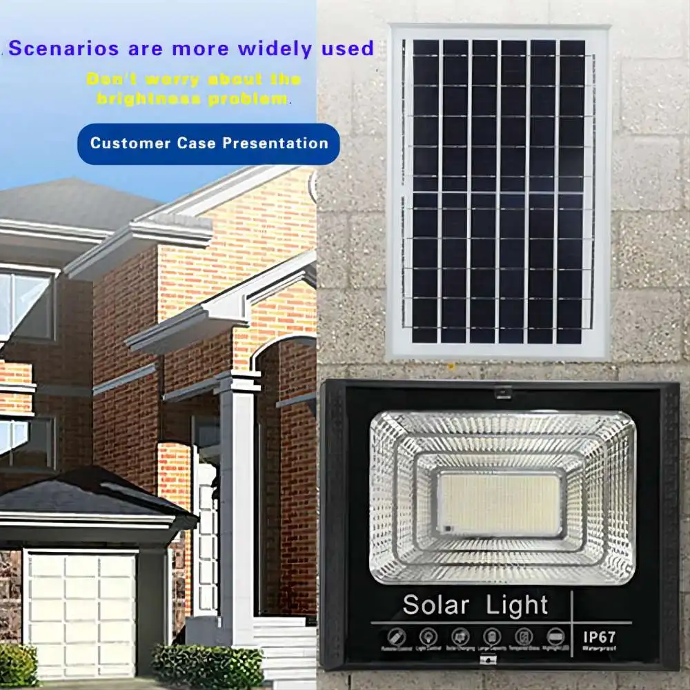 Solar Lights Waterproof Outdoor Flood Lights 30~500w LED Remote Control Outside Spot Light For Fence Patio Yard Garden Street