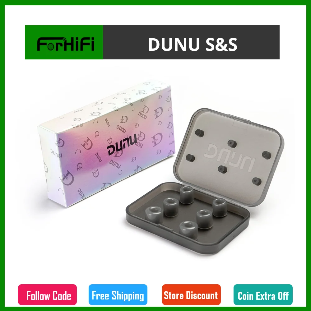 DUNU S & S (panggung & Studio) Eartips silikon untuk 4.0mm-6mm Nozzle S/M/L(3 pasang), Tips earphone membawa ekstensi kontroler tinggi