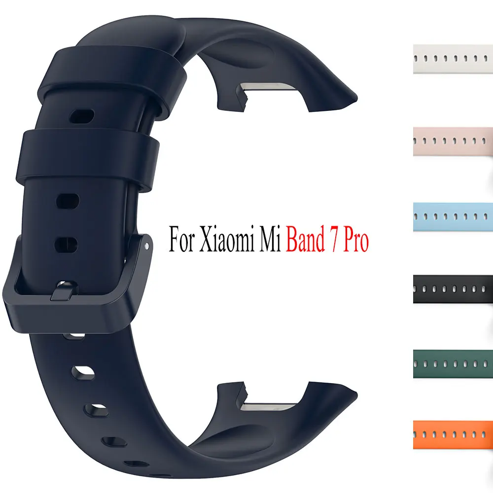 Watch strap for Xiaomi Mi Band 7 Pro Wristband Liquid Silicone Bracelet Smartwatch WristStrap For MiBand 7pro Correa Accessories