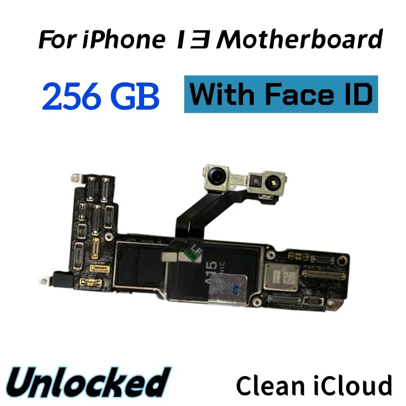 完全にテスト済みの本物のiPhone 13用マザーボード、Face IDチップ付き