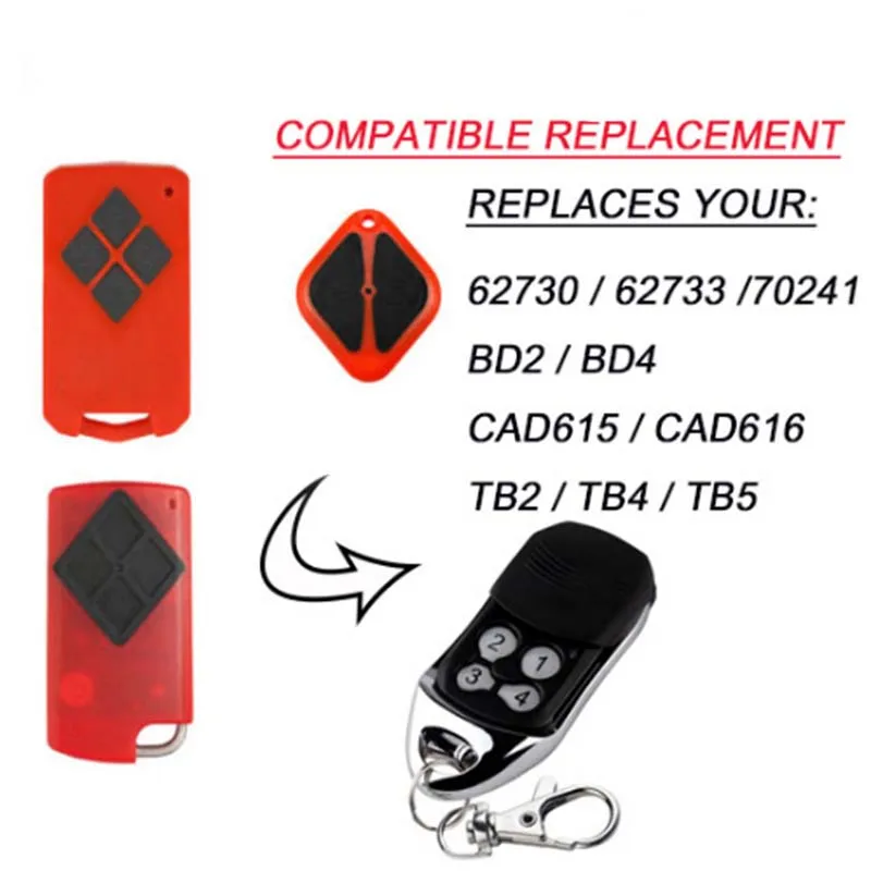 B&D TritranTB5/BD4/PTX5 Diamond Garage Control Door Remote Replacement 433.92mhz