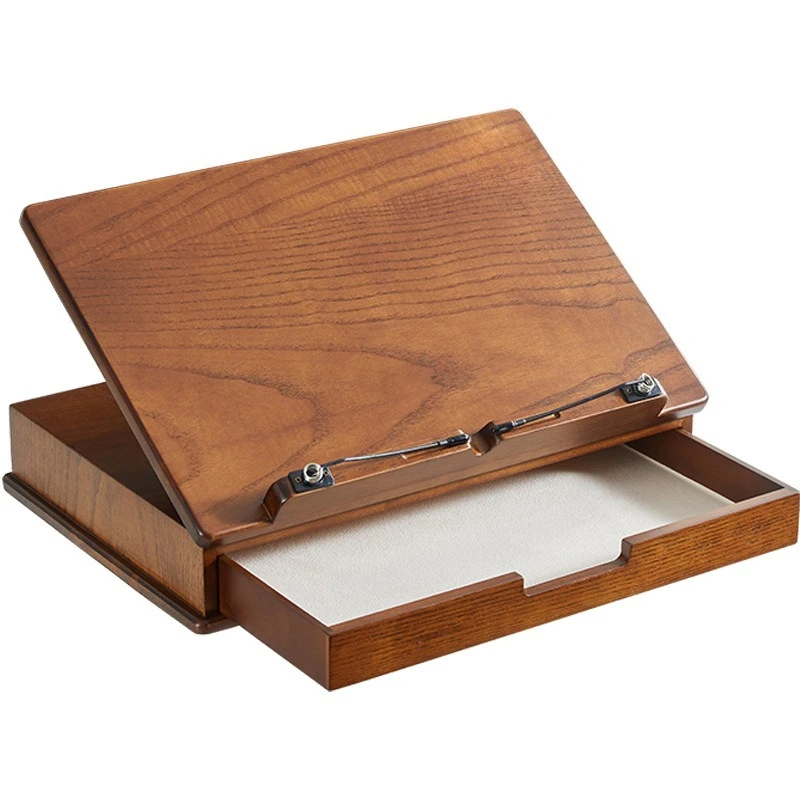 

American solid wood multi-functional reading shelf, desk storage artifact, children's painting, high school students draw