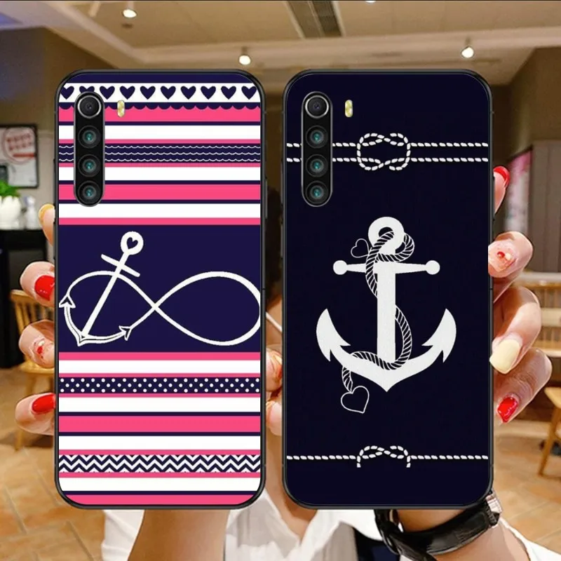 Sailor Safely Anchor Phone Case for Xiaomi Mi 13 12 12S 12T 11T 10T 9T Lite Pro Ultra Poco F3 F4 X4 GT Black Cover Funda Shell