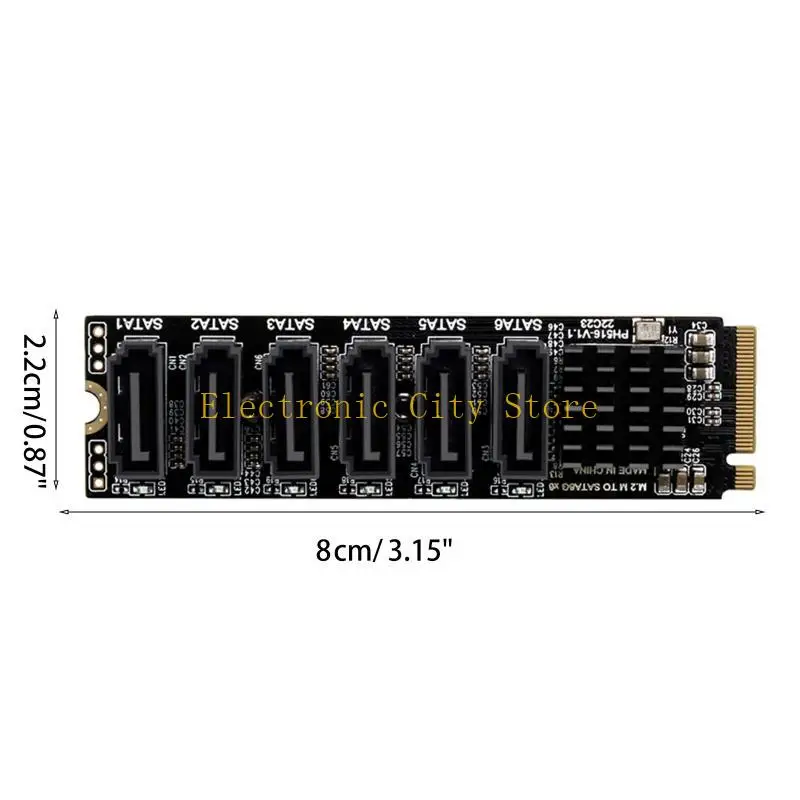 Đối với thẻ chuyển đổi thẻ bộ điều hợp M.2 sang SATA3.0 với 6 cổng SATA3.0 ASM1166 Chip HU8D