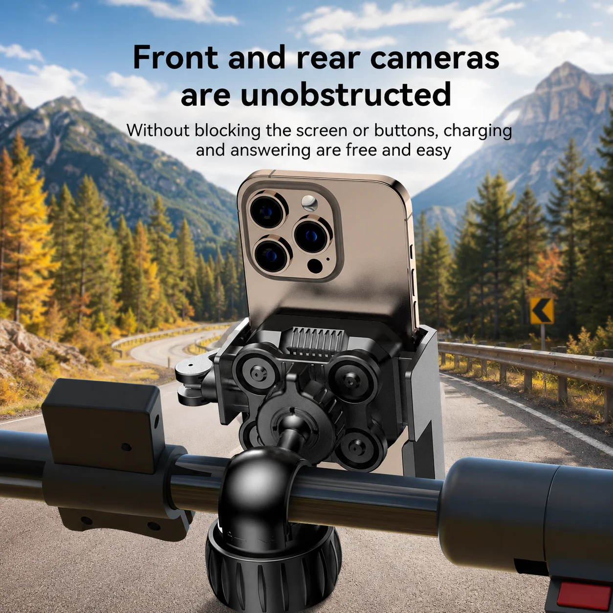 Bike Phone Holder Shockproof Motorcycle Mount Universal Navigation Bracket No Block Camera Stable Bicycle Scooter Accessories