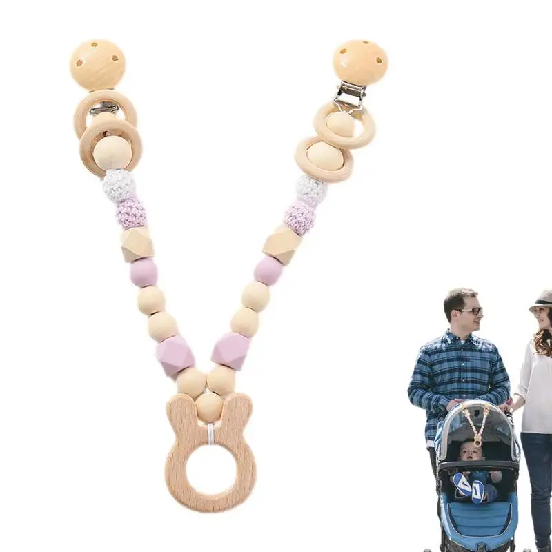 

Stroller Toys Wooden Mobile Chain With Cute Animal Shape Pendants Toddler Chain Decorations Toys For Crib Bed Stroller Pram Toys