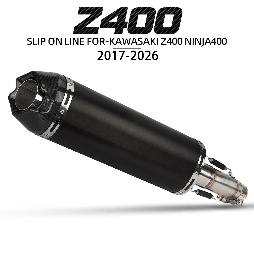 

Ninja400 Exhaust Muffler For Kawasaki Ninja250 Ninja500 Ninja7 Z250 Z400 Z500 2017-2026 Motorcycle Exhausts Pipe Slip on Line