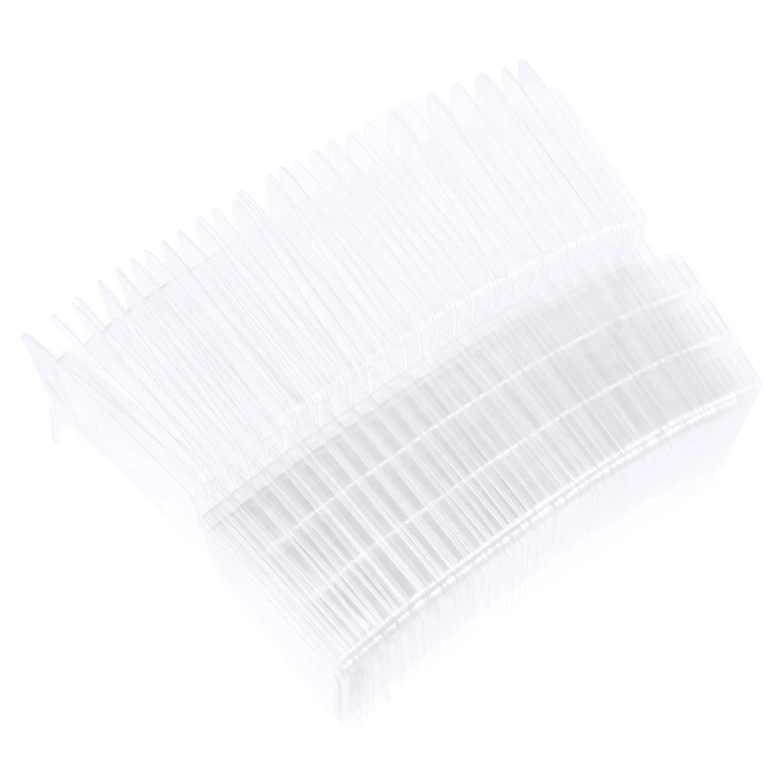 Bandeja de cubos de 50 Uds., molde de fusión de cera de plástico transparente de 6 cavidades para tarros de cera Diy, fabricación de jabón, herramienta de tira de sellado de contenedor duradero