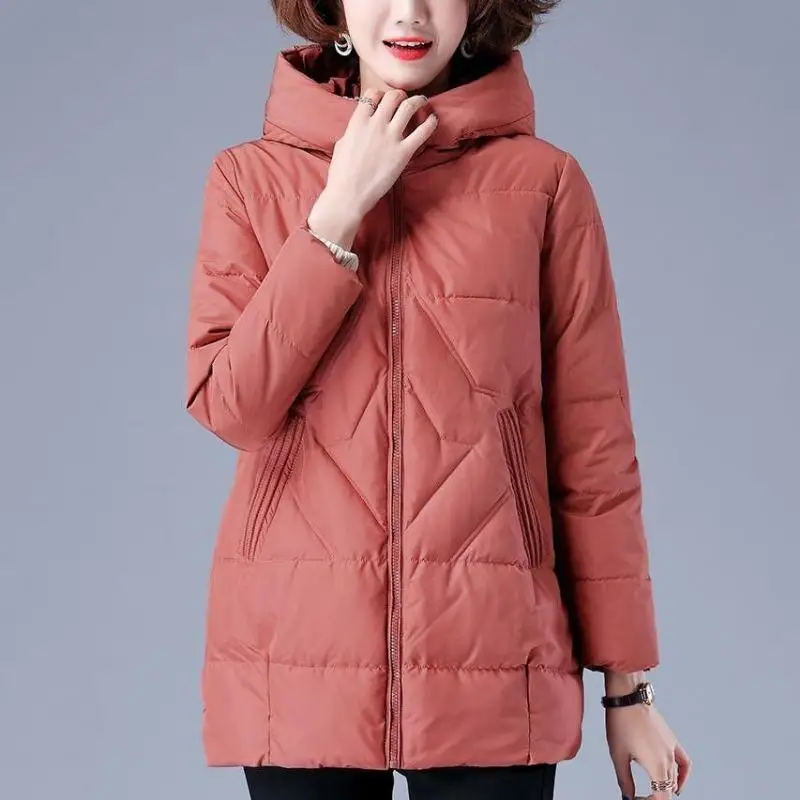 Mulheres inverno jaquetas de algodão mangas compridas parkas quentes feminino engrossar casacos algodão acolchoado parka jaqueta solta com capuz outwear