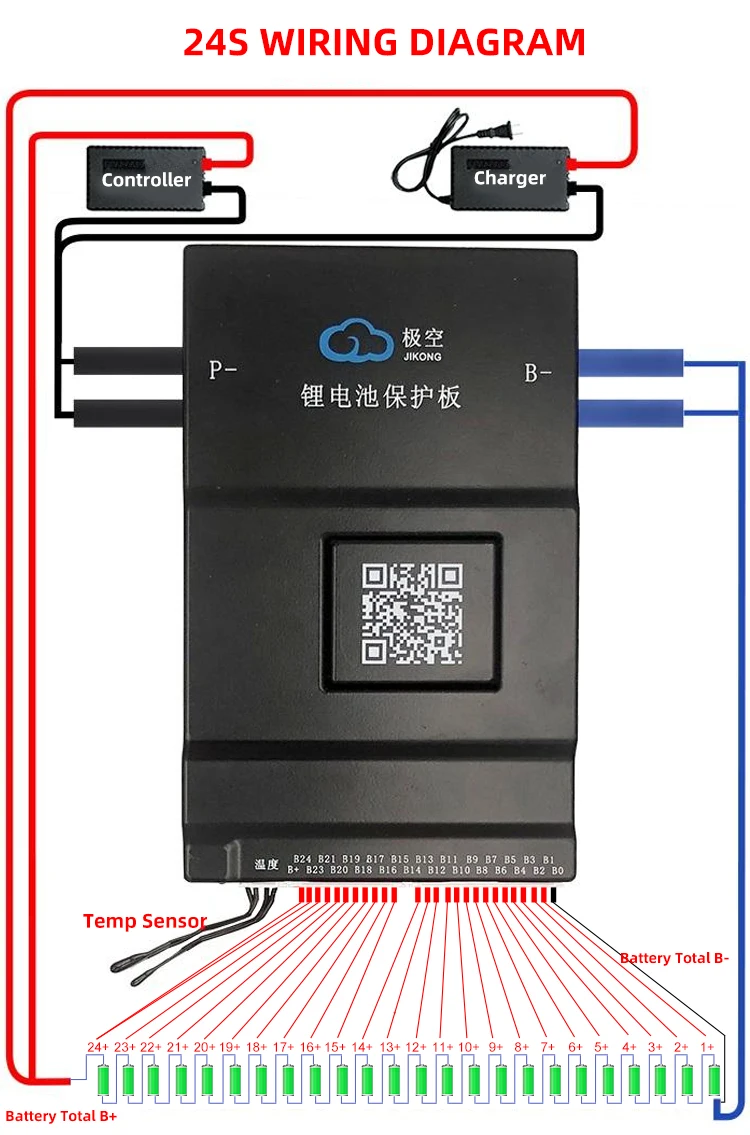 Imagem -04 - Bateria Ativa Esperta do Li-íon Lto do Equilíbrio de Bluetooth jk Bms B1a24s15p 8s 24s 150a 300a 20s 14s 16s 17s 24v 36v 48v 60v 72v