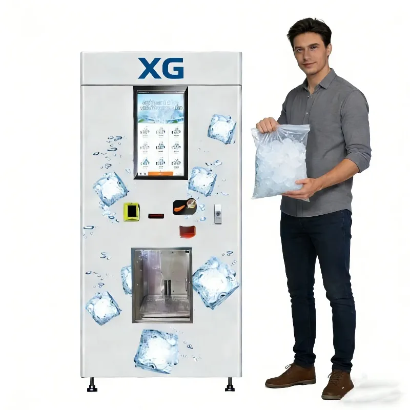 Self Service SDK LED Display Cloud Integration Multiple Payment Options Remote Monitoring Business Auto Ice Vending Machine