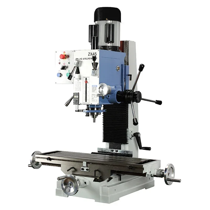 ZX45 Small Milling Machine Tapping Drilling Tool Desktop Variable Speed XYZ Powered Brushless Motor 1500W Spindle MT4 Metal 45mm