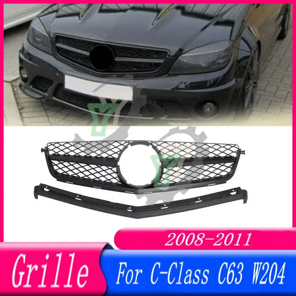 

Car Accessory Front Bumper Upper Grille Racing Grill For Mercedes-Benz C-Class W204 C63 For AMG 2008 2009 2010 2011