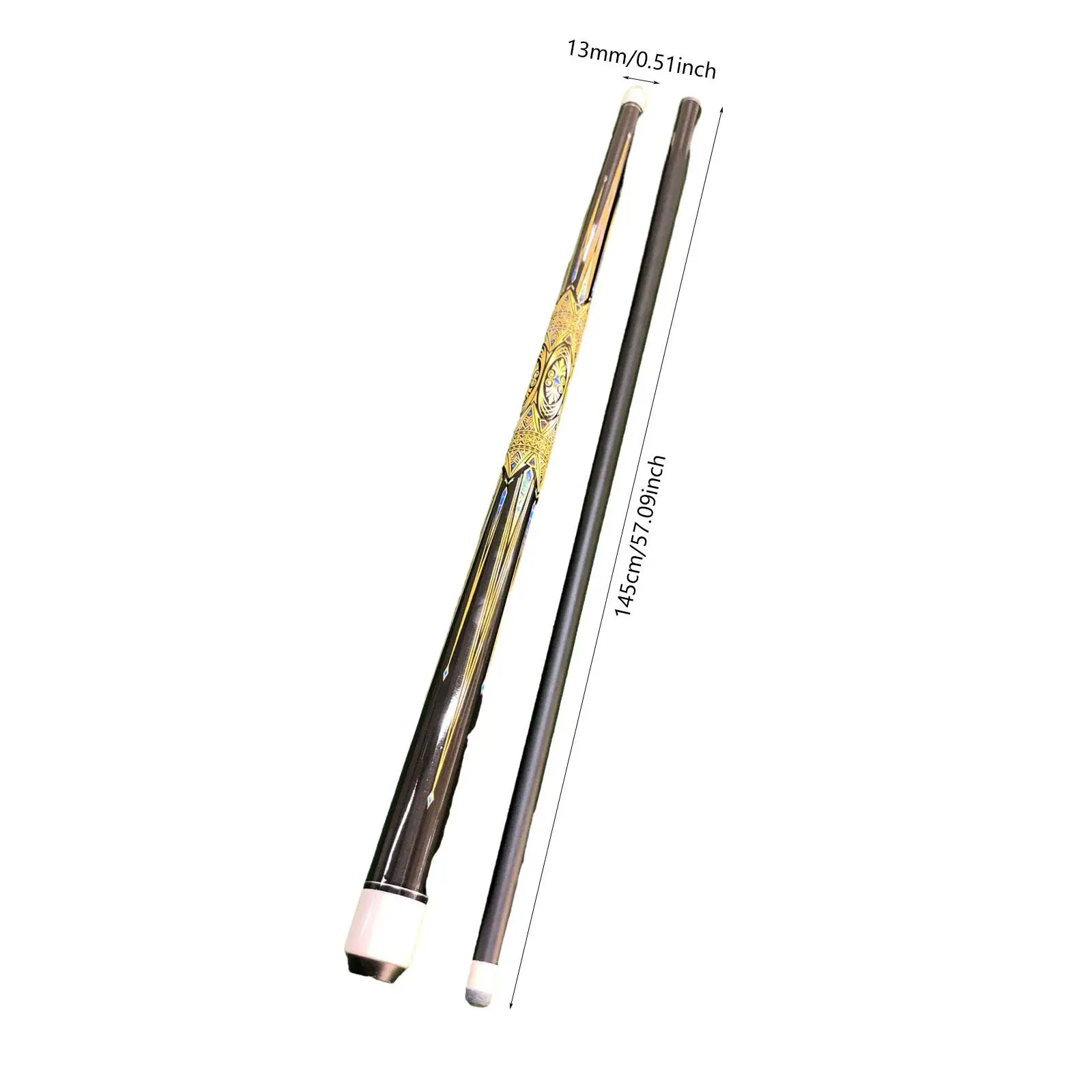 Taco de bilhar de 57 "para mesa de bilhar profissional com ponta de 13mm barra de bilhar leve 1/2 estrutura dividida para iniciantes