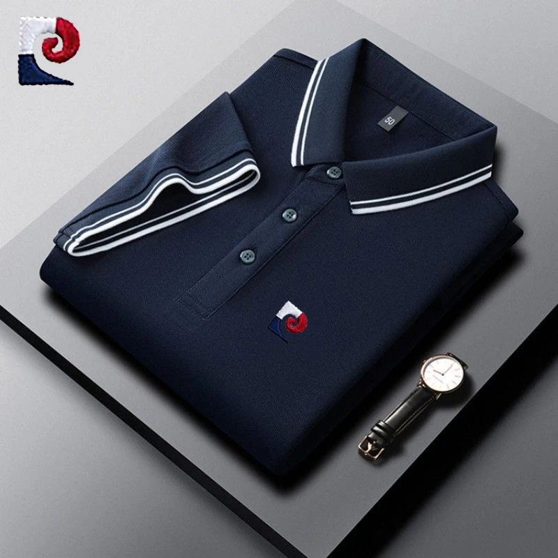

Summer men's high-quality short sleeved polo shirt new trend fashionable business casual breathable cool T-shirt top