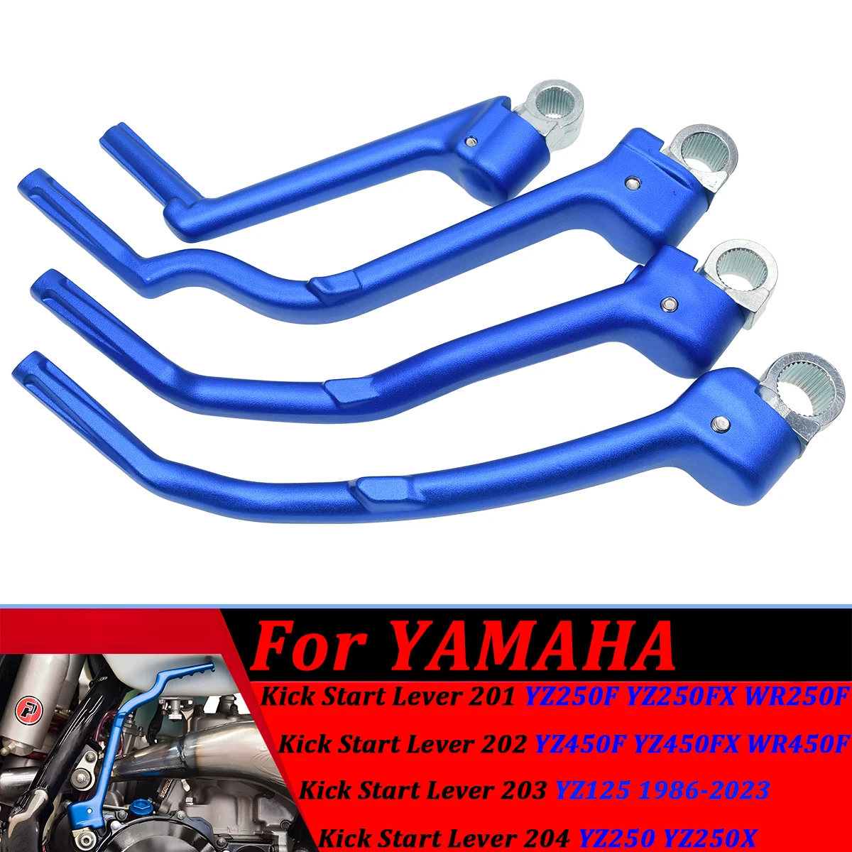 

For Yamaha YZ WR 125 250 250X 250F 450F 250FX 450FX YZF 1986-2023 Dirt bike Motocross CNC Forged Kick Start Starter Lever Pedal