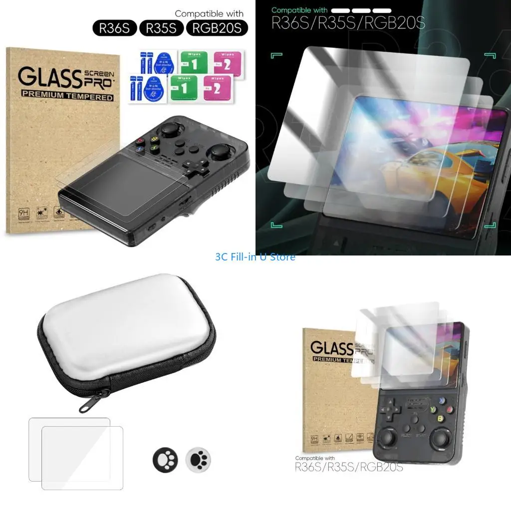 G8TA Game Storage Case Box & Screen Protector For R36S/R35S Consoles Storage Bag