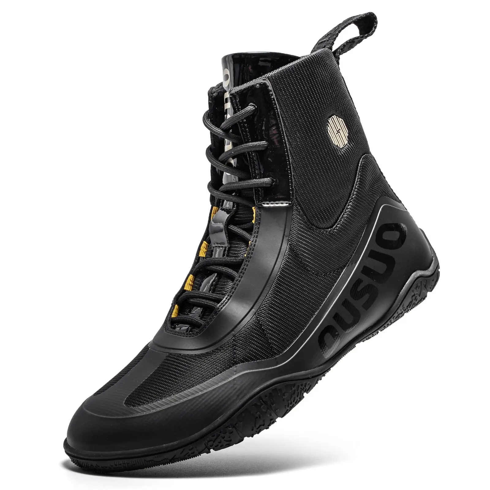 Grande taille 40-47 chaussures de lutte pour hommes haut antidérapant baskets de boxe absorbant les chocs baskets de Combat botte d'entraînement de boxe