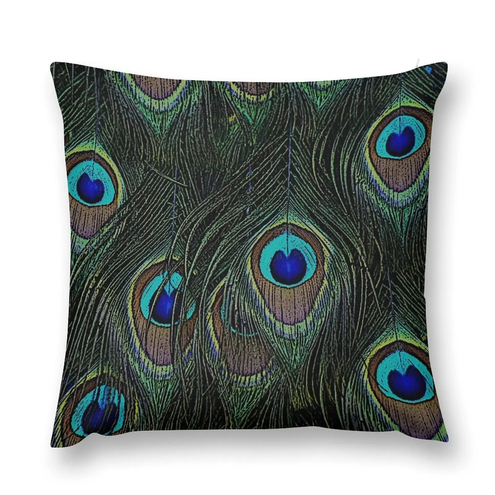 Peacock feathers, bird lover gifts, cool bird outfits, beautiful feather patterns Throw Pillow Sitting Cushion pillow