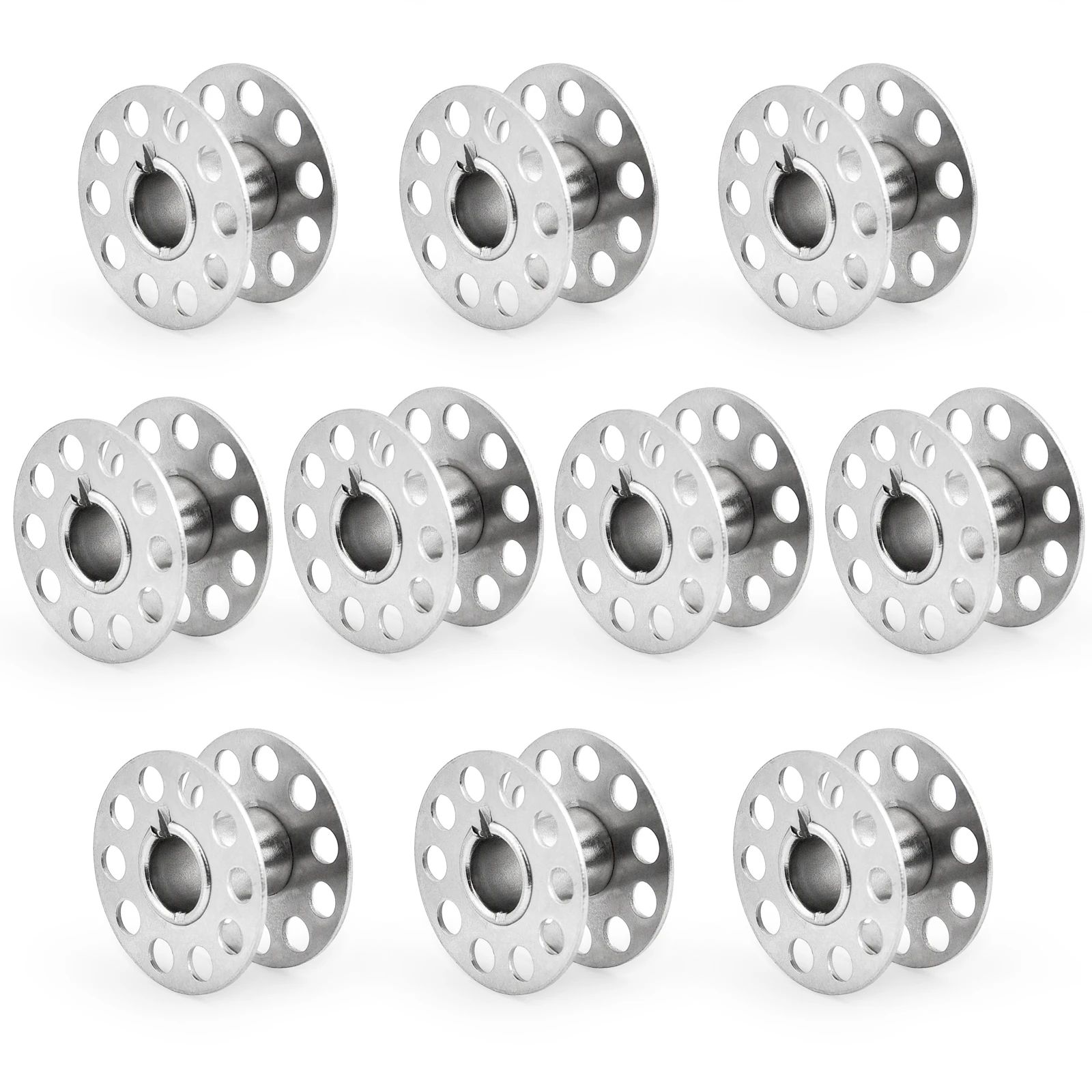 High Quality 10/20/50/80/100PCS Metal Bobbins Spool Sewing Craft Tool Stainless Steel Sewing Machine Bobbins Spool For Brother