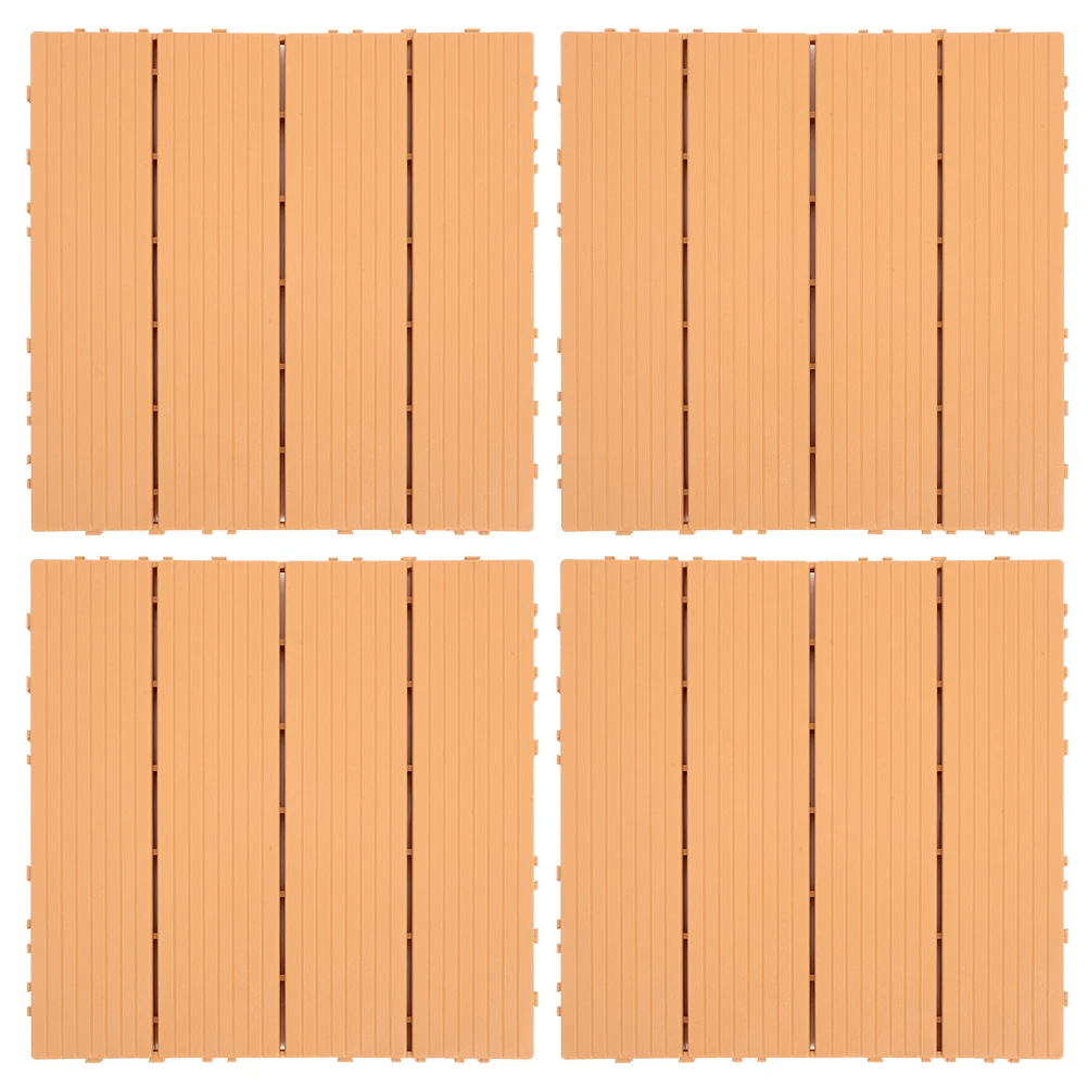 

4Pcs Outdoor Deck Tiles Plastic Interlocking Flooring Durable Patio Garden Balcony Floor Slabs Decorative Floor Tiles
