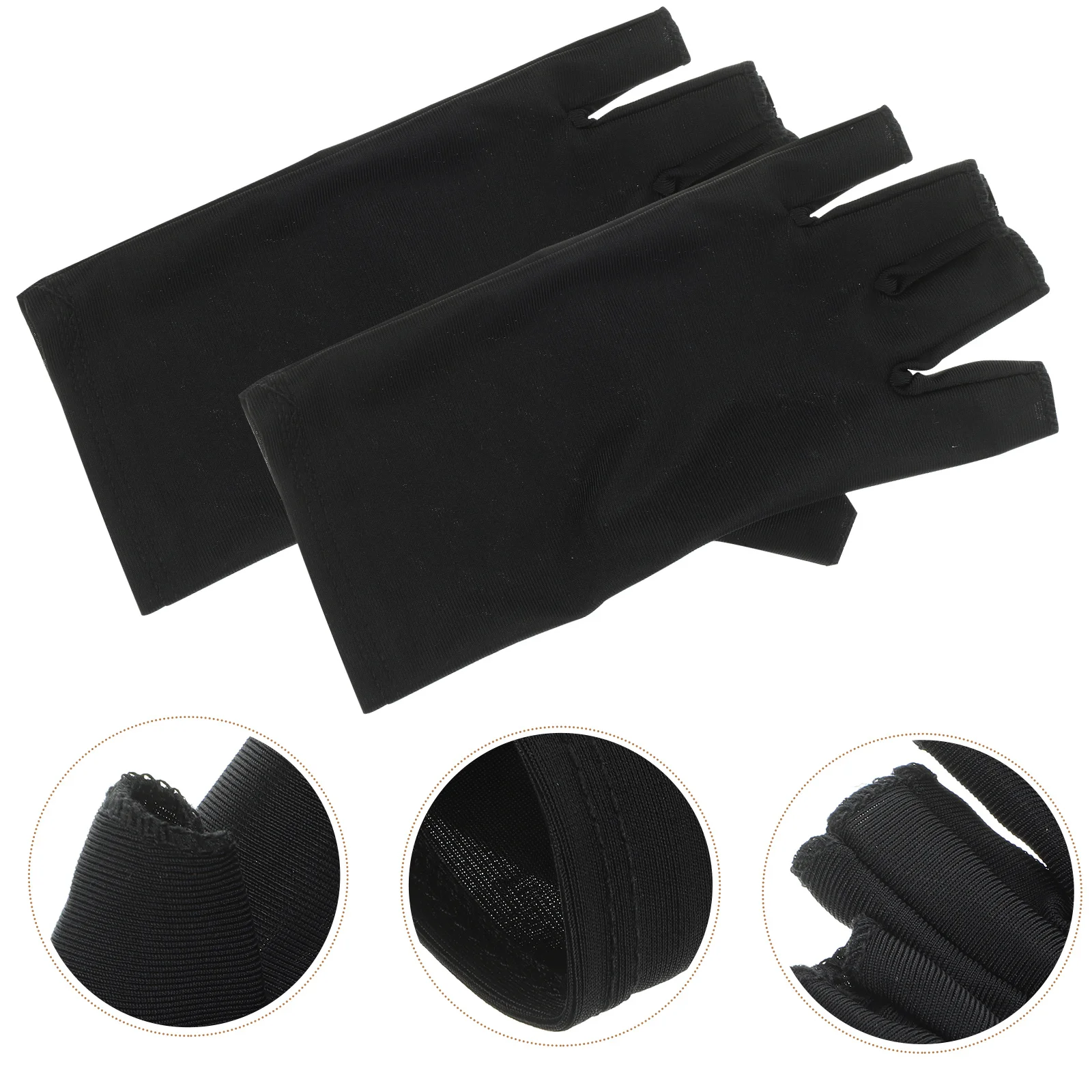 

1Pair Anti-Uv Gloves Uv Protection Manicure Nail Art Accessory Comfortable Elastic Breathable Design for Gel Nails