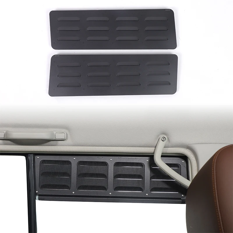For Toyota Land Cruiser LC76 2007+ 2Pcs Aluminum Rear Quarter Window Vent Louvers Ventilation Covers Camping Accessory