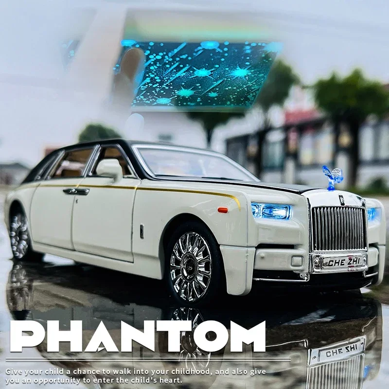 

1:24 Rolls-Royce Phantom Alloy Car Model Diecasts & Toy Vehicles Metal Toy Car Model Simulation Sound Light Collection Kids Gift