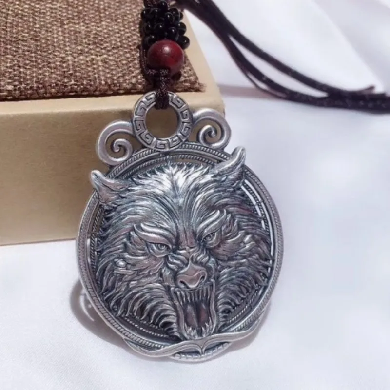 BOCAI S999 Sterling Silver Pendants for Women Men New Fashion Dragon Lion Wolf Eagle Head Argentum Amulet Jewelry