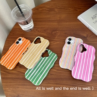 2in1 Stylish Color Collision Stripes Splicing Shockproof Protective Phone Cover Case for iPhone 16 15 14 13 12 Pro Max