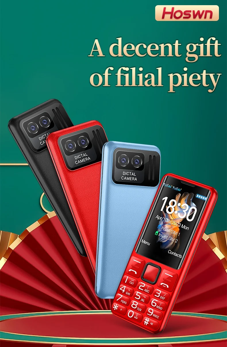 I79 (H6) 4G Elderly Mini Cellphone 2.4Inches TFT Screen 32MB RAM No Camera Torch Dual SIM English Keyboard Mobile Phone