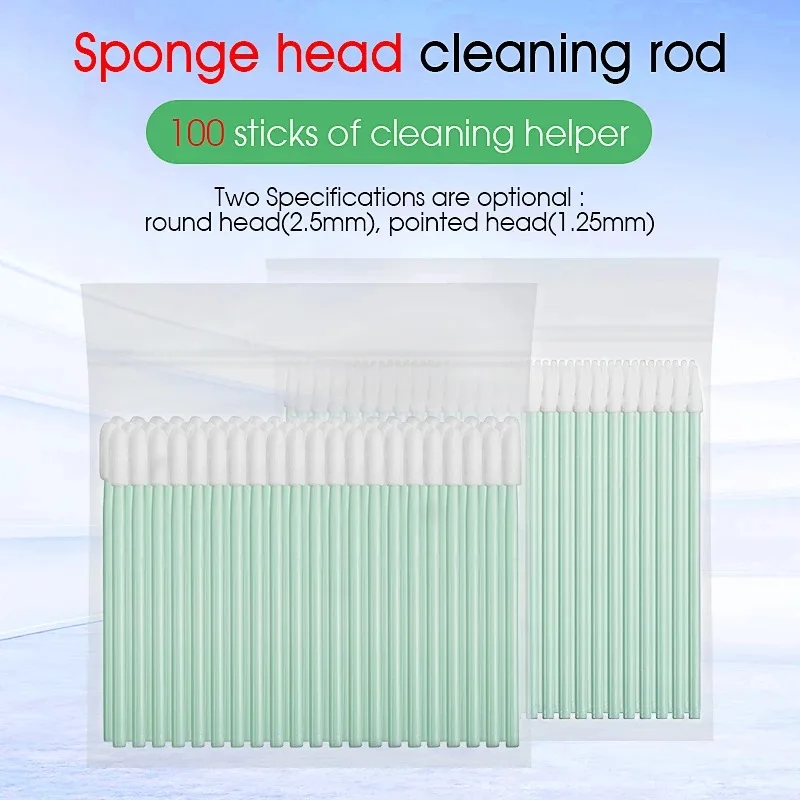 

100PCS Optical Fiber Cleaning Rod SC/FC/ST/LC 1.25mm/2.5mm Fiber Optic Cleaner Tool Fiber Cleaning Sticks Fiber Optic Swabs