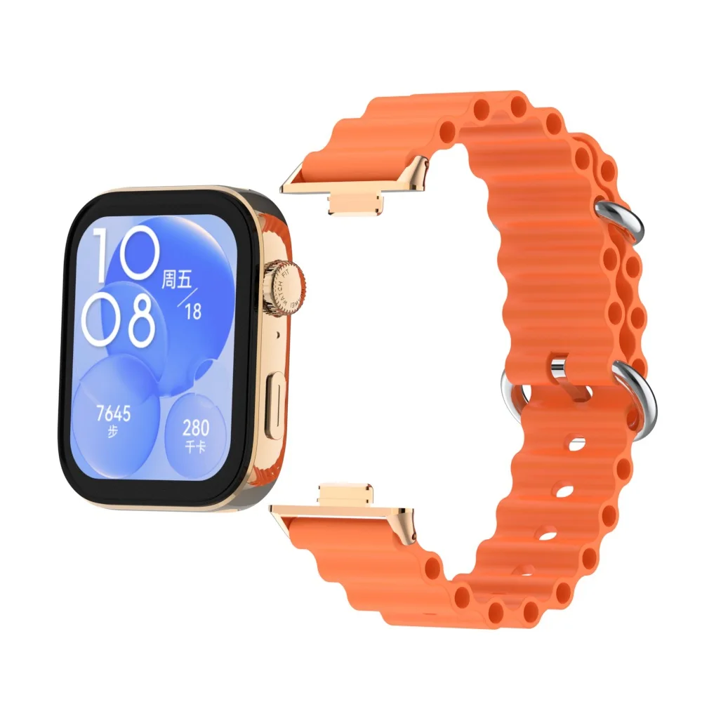 سوار سيليكون لساعة HUAOI fit 3 ، ملون ، محيط ، قابل للاستبدال ، إكسسوارات رياضية