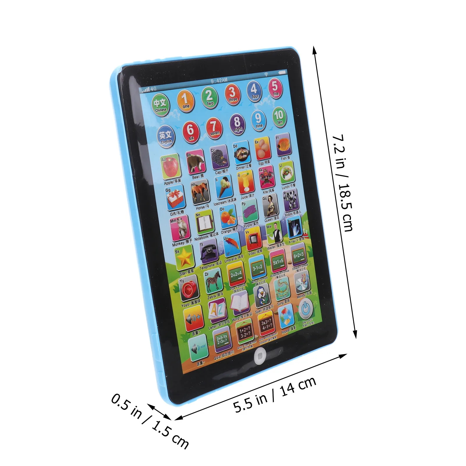 เครื่องเรียนรู้สำหรับเด็ก หน้าจอการศึกษาสำหรับเด็ก ฝึกการออกเสียงภาษาอังกฤษ การสะกดคำ การศึกษาปฐมวัย