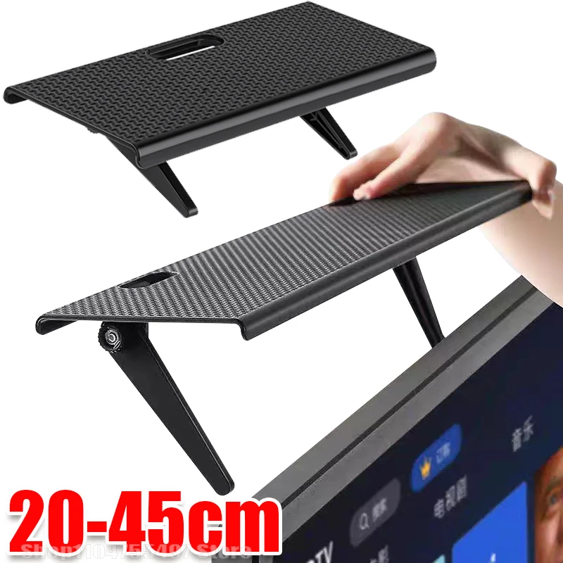 Adjustable Computer Monitor Desktop Screen Top Storage Rack TV Screen Top Shelf  TV Media Box Router Shelf Rack Home Organizer