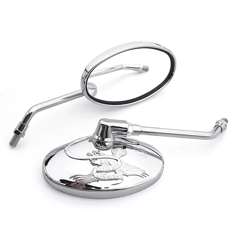 Motorcycle Mirrors Universal 8mm Adjustable ABS For Honda Street Bike Scooter E-bike Side Mirror Motorcycle Accessories
