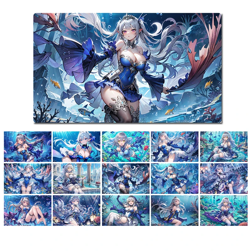 

YuGiOh Tearlaments Girl TCG CCG Playmat Торговый коврик для карточных игр Настольный игровой коврик Коврик для мыши Коврик для мыши Бесплатная сумка