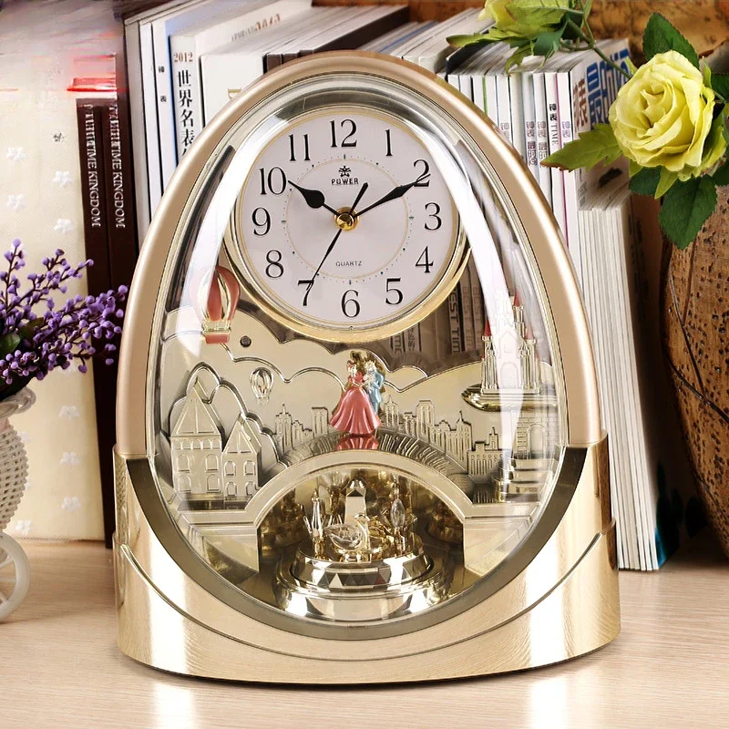 Horloge de bureau itude, pendule silencieuse, décoration d'étude