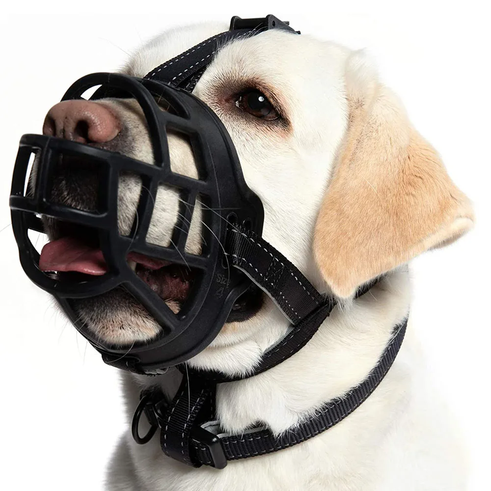 Breathable Dog Muzzle Basket Muzzle Anti-Biting Dog Mouth Cover Perfect for Grooming and Training Large Aggressive Reactive Dogs