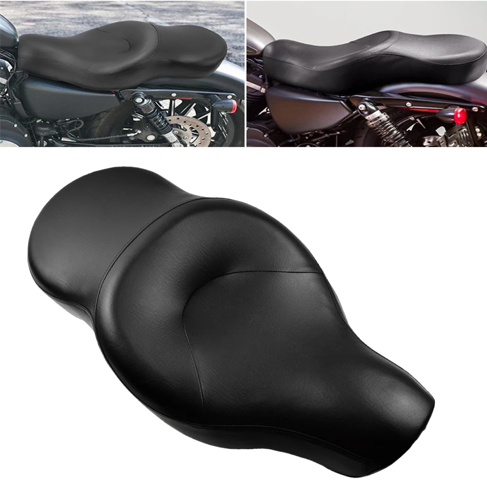 

Black Two-Up Driver Rear Passenger Seat for Harley Sportster XL 883 1200 2004-2016 Motorcycle Seat Comfort Accessory