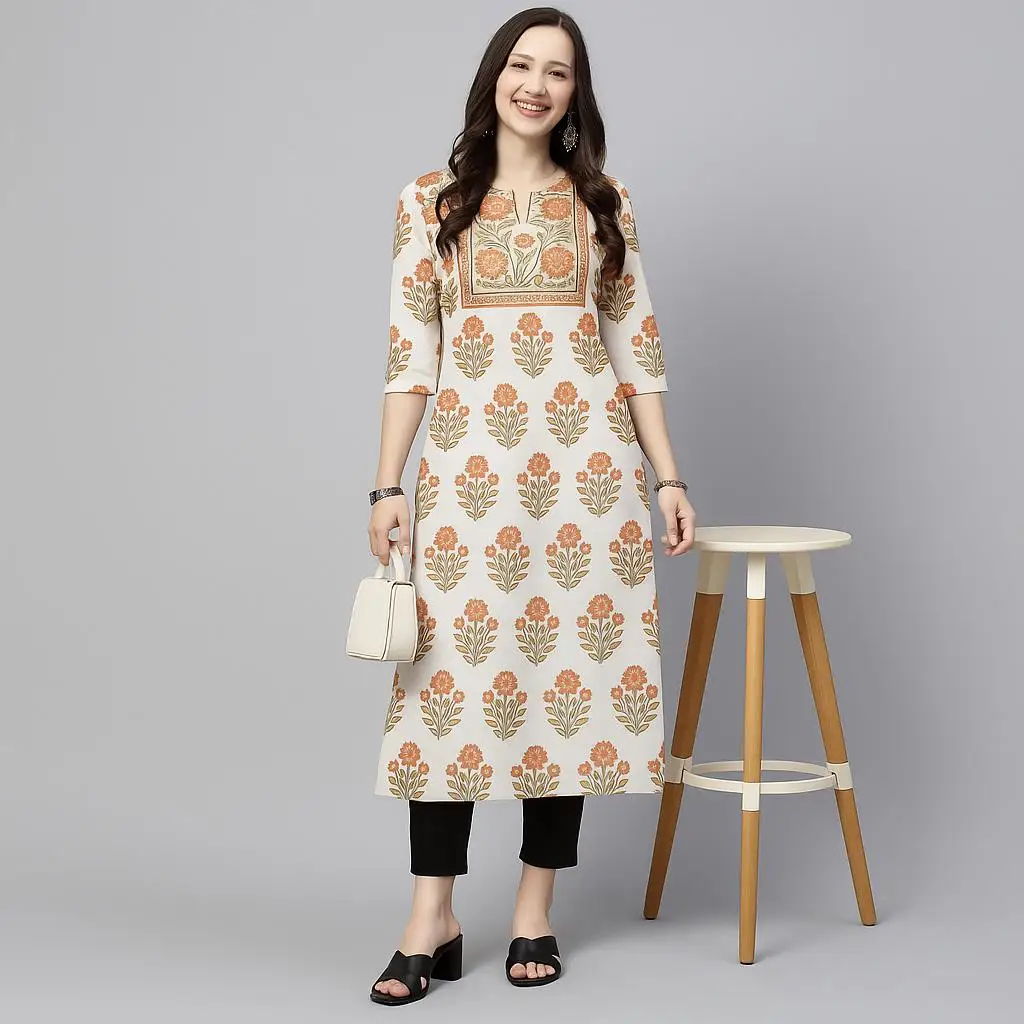 Muslim Kurtta 2026 Women's Casual Fashion Dress National style Straight Tube Casual Ethnic Red Flower Kaftan Moroccan Women