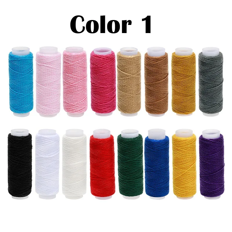 16 Colors/Set Denim Sewing Thread 100% Polyester Thick Jeans Thread Hand Stitching Canvas Coarse Cloth Sofa Yarn