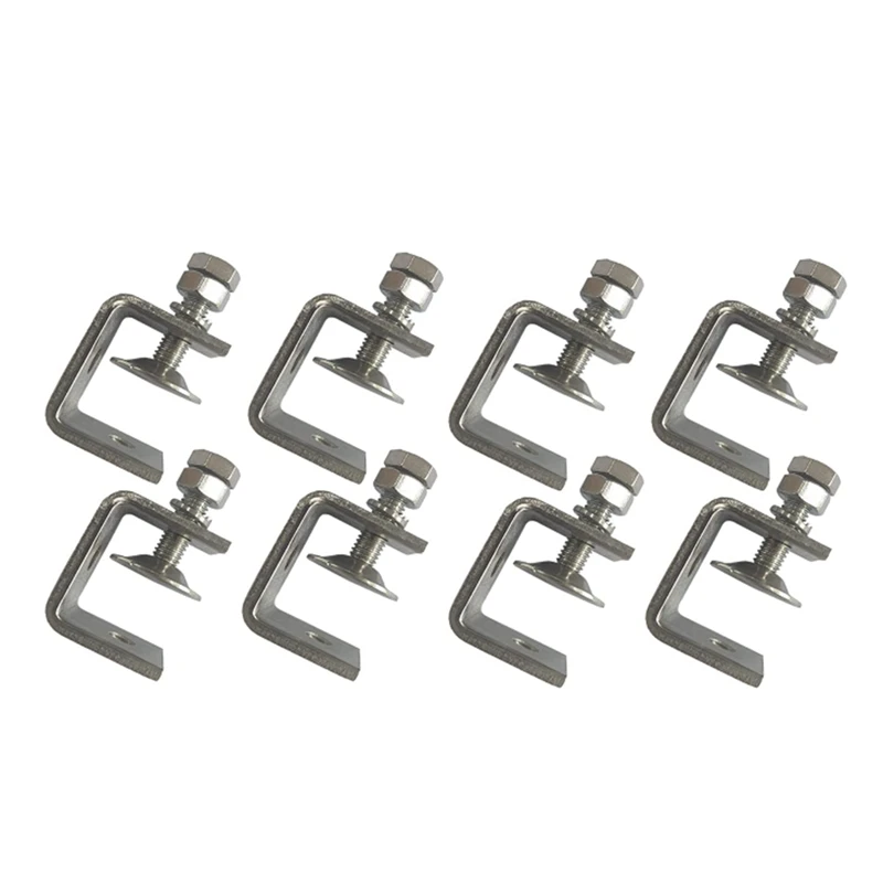 

8PCS 16-25Mm Heavy Duty Woodworking Clamp Set Stainless Steel C Clamp Ti-Ger Clamp Tools For Welding/Carpenter