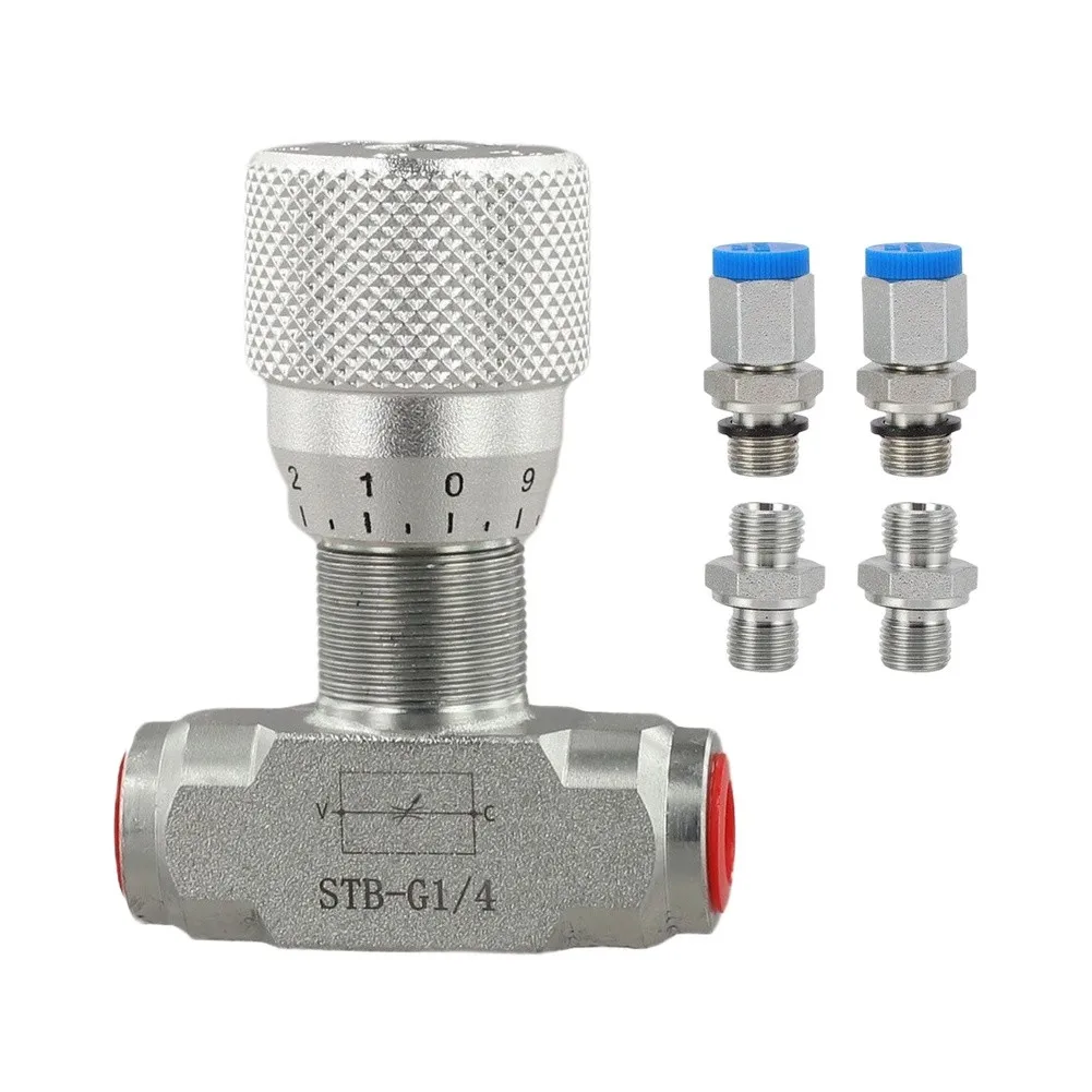 For Precise Hydraulic Regulation Silver Hydraulic Flow Control Valve 30 L min Flow Rate Standard Thread Connection
