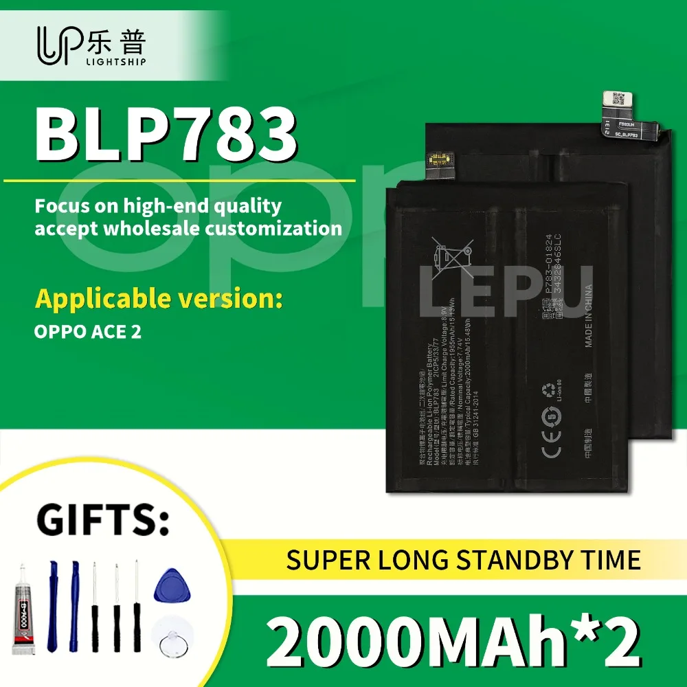 

2025 BLP783 2000mAh New Quality Battery for OPPO ACE 2 Phone Replacement Battery with Free Tools OPPO ACE 2 Original Battery